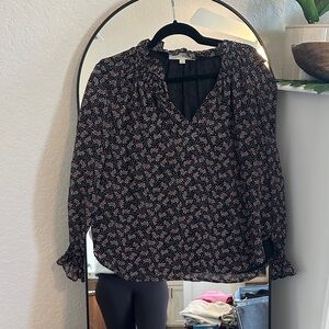 Floral Black and Pink Women's Top
